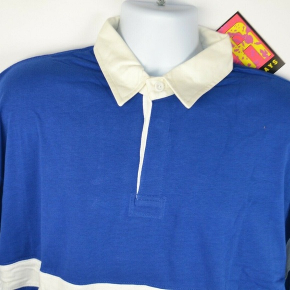 Vtg 90s Classic Rugby Shirt, Striped - Picture 3 of 5